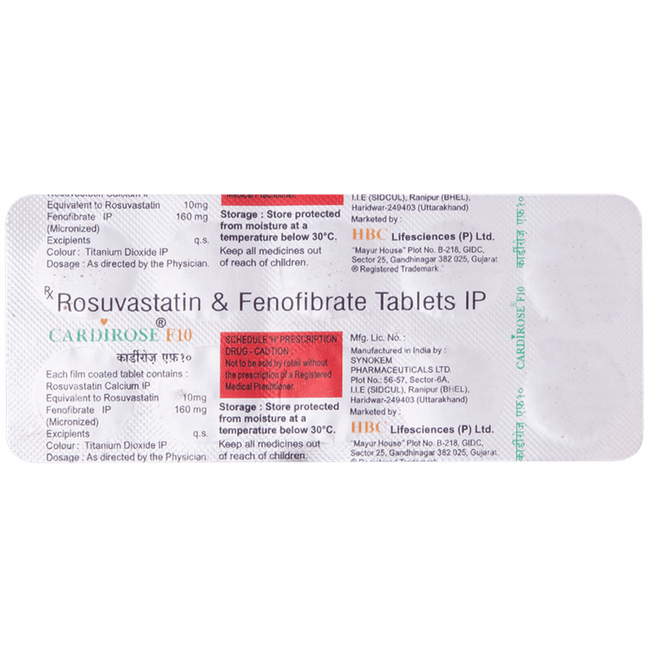 Cardirose F 10 Tablet