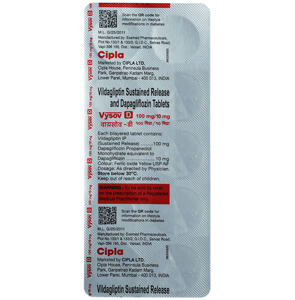 Vysov D 100mg/10mg Tablet SR