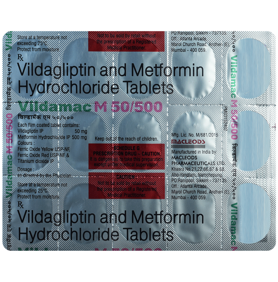 Vildamac M 50/500 Tablet