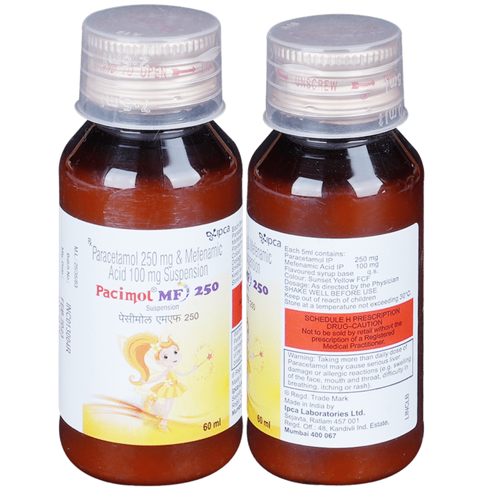 Pacimol MF 250 Oral Suspension