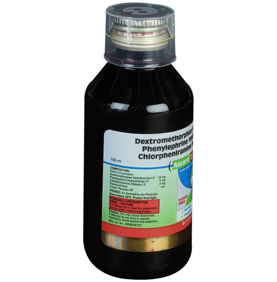 Ascoril D Plus Sugar Free Syrup