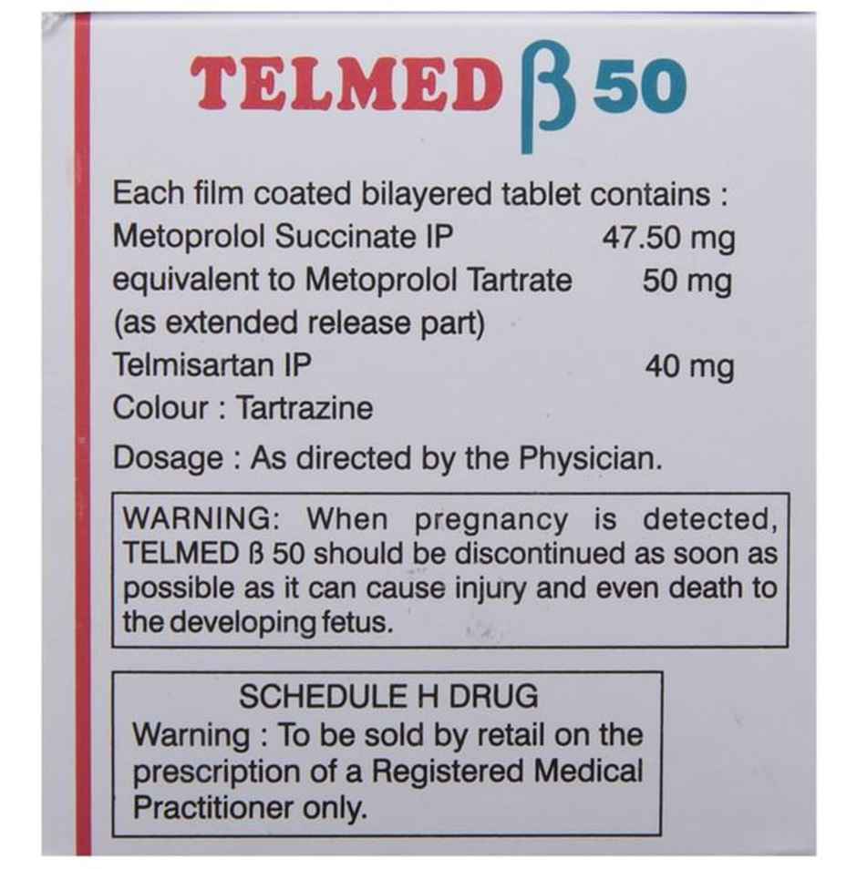 Telmed Beta 50 Tablet ER