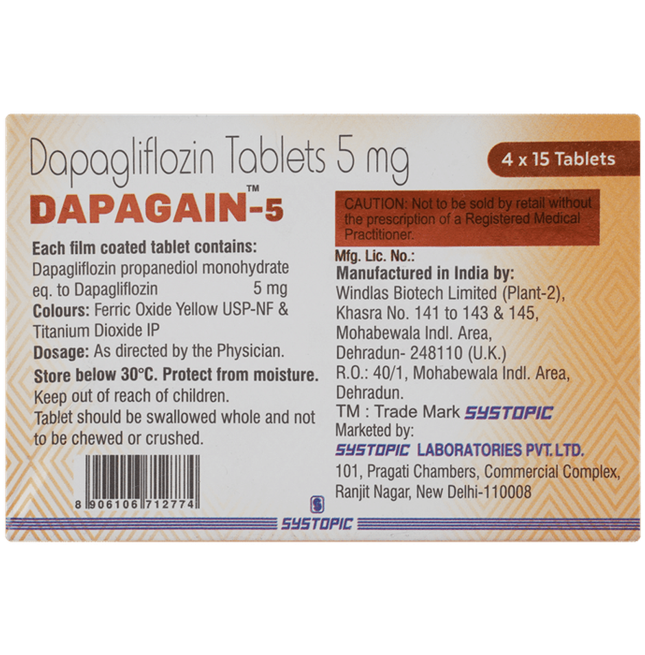 Dapagain-5 Tablet