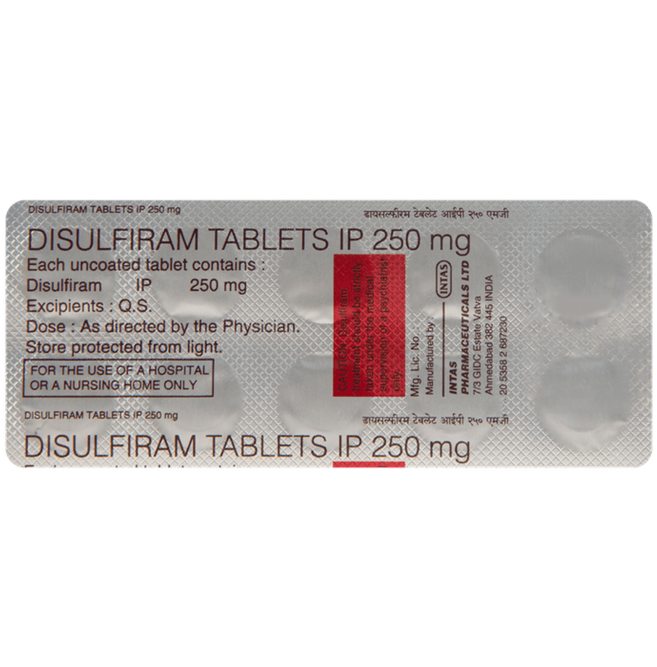 Disulfiram 250mg Tablet