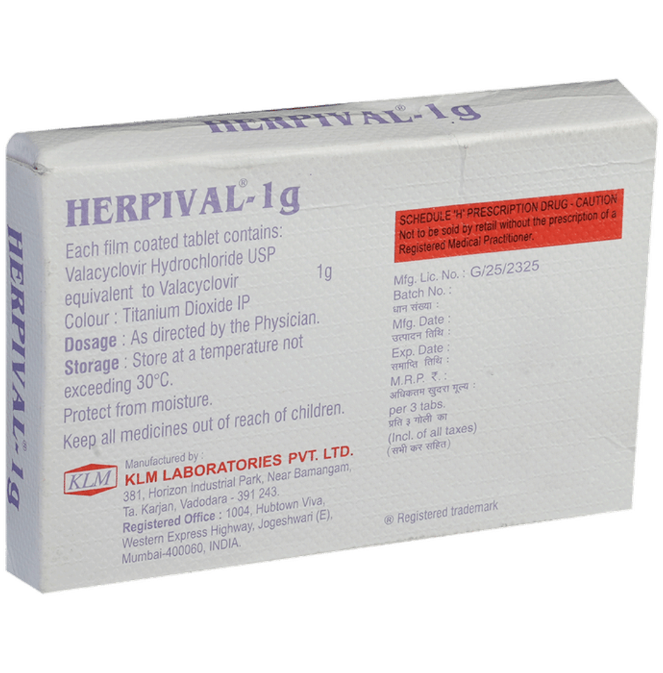 Herpival-1g Tablet