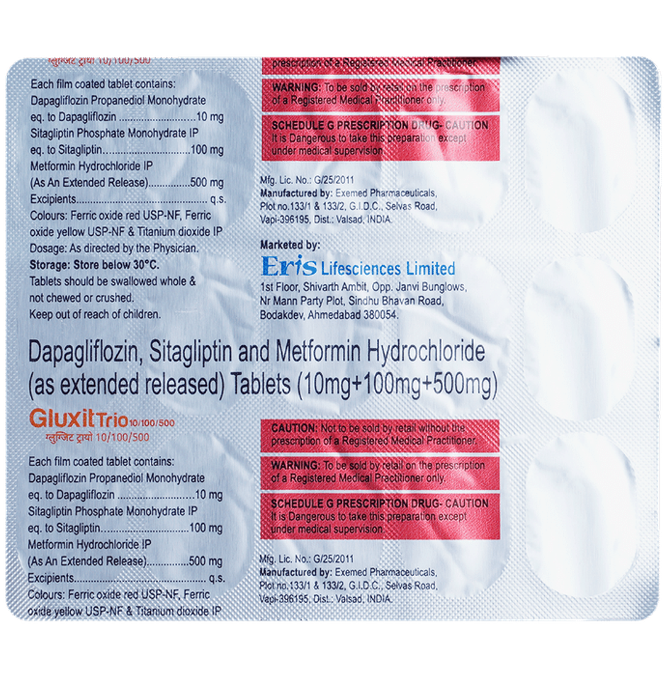Gluxit Trio 10/100/500 Tablet ER
