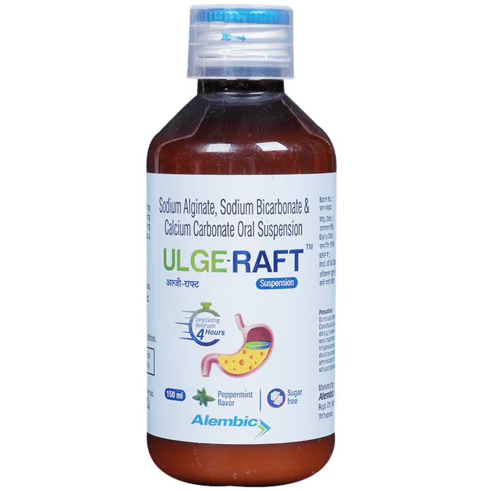 Ulge-Raft Peppermint Flavour Sugar Free Oral Suspension