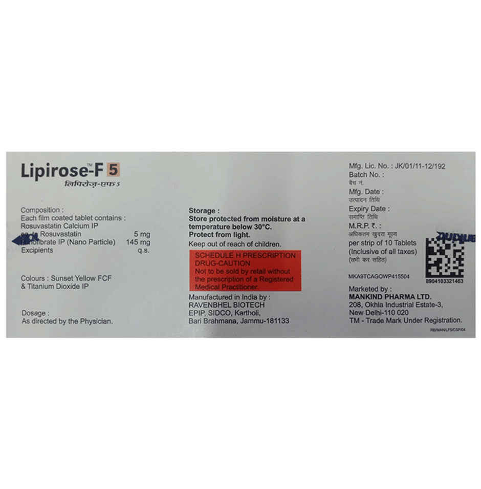 Lipirose-F 5 Tablet