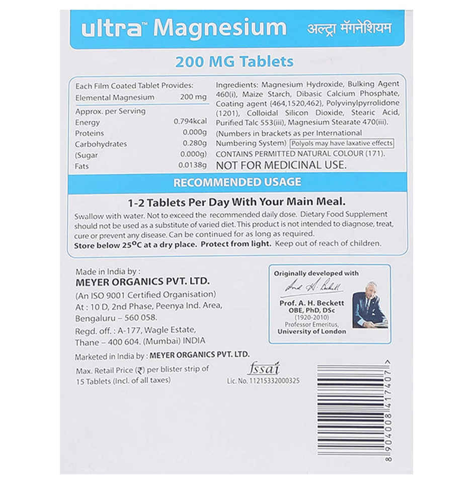 Ultra Magnesium 200mg Tablet