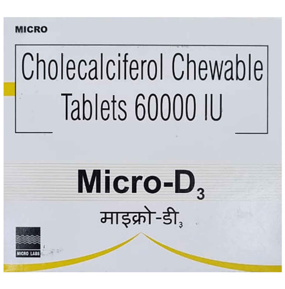 Micro-D3 60000IU Vitamin D3 Chewable Tablet