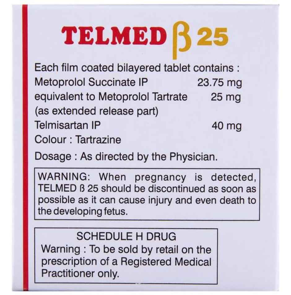 Telmed Beta 25 Tablet ER