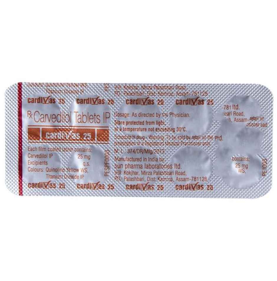 Cardivas 25 Tablet