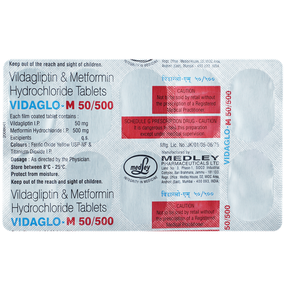 Vidaglo-M 50/500 Tablet
