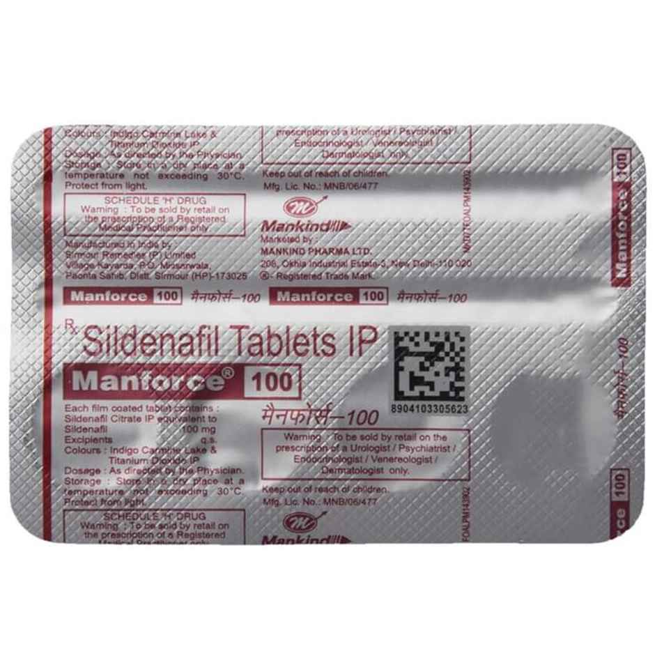 Manforce 100Mg Tablet