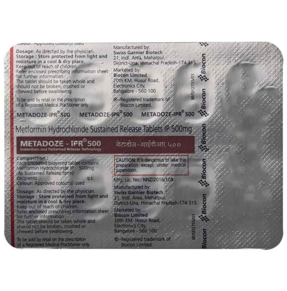 Metadoze-IPR 500 Tablet SR