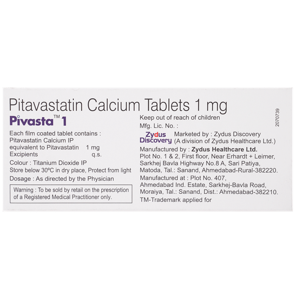 Pivasta 1 Tablet