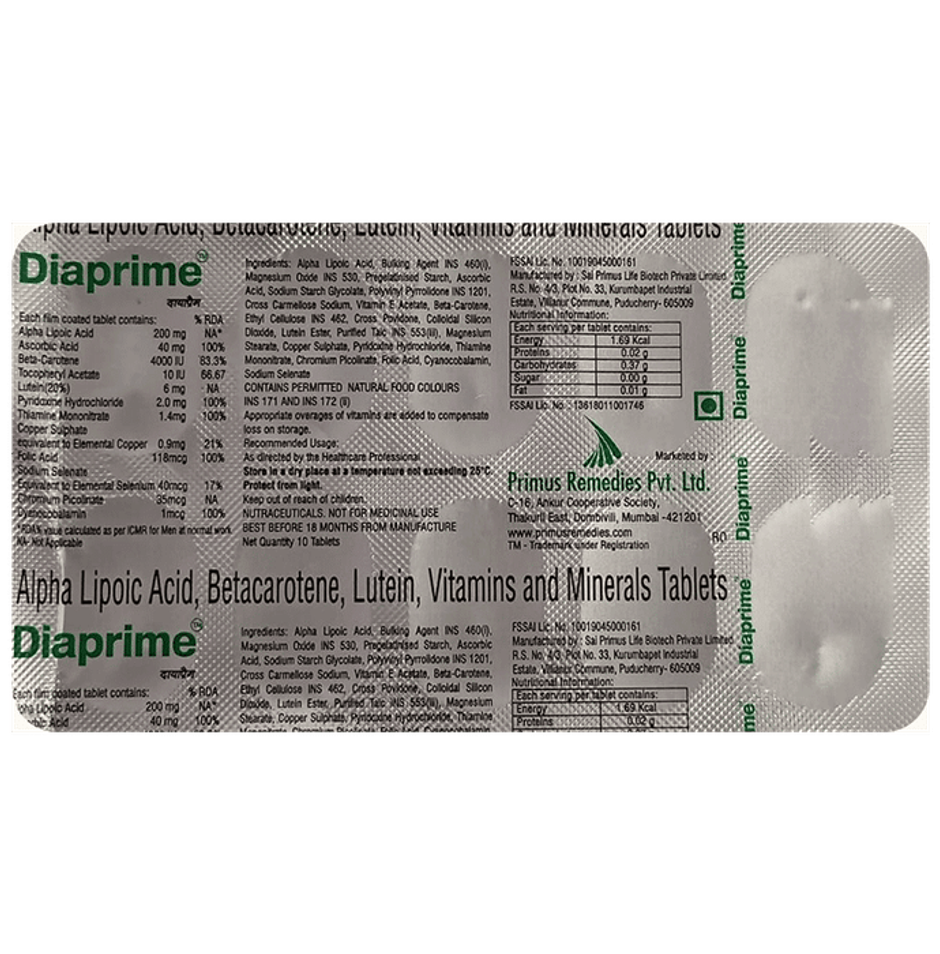 Diaprime Tablet
