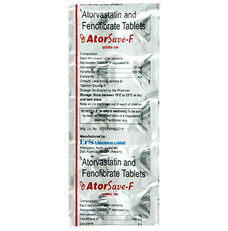 Atorsave-F 10mg/160mg Tablet