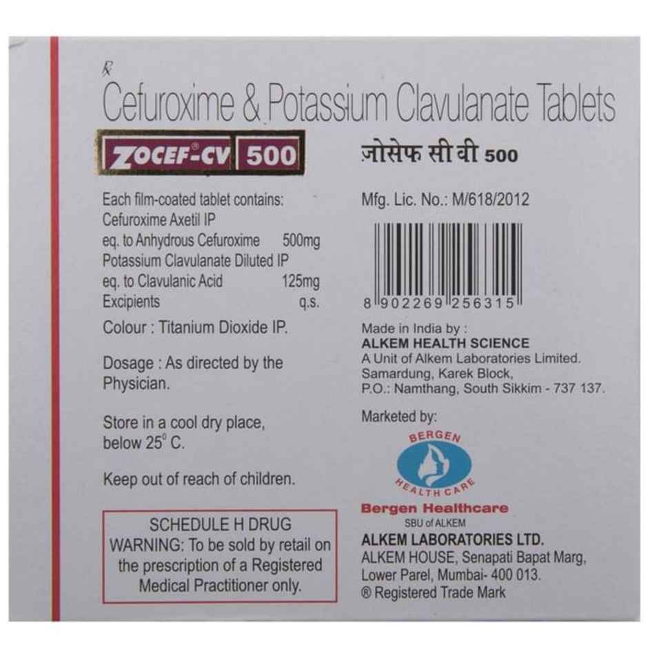 Zocef-CV 500 Tablet