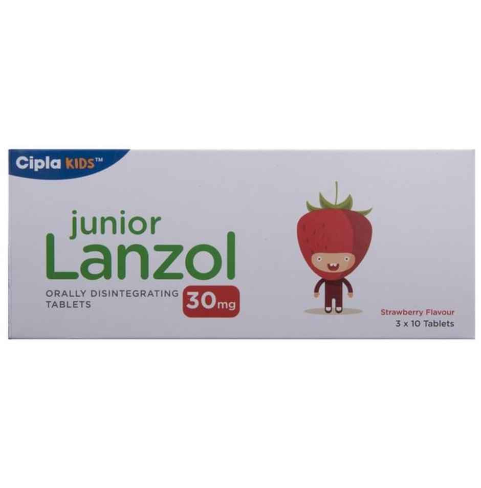 Junior Lanzol 30mg Strawberry Flavour Tablet DT