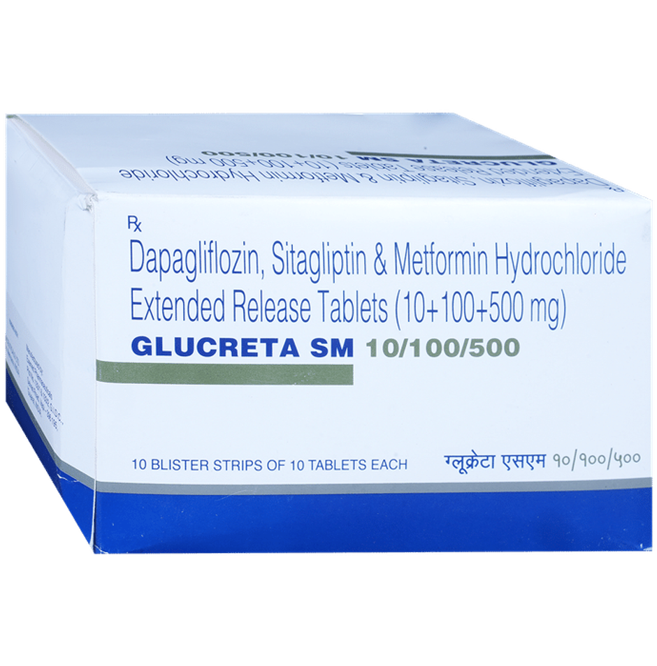 Glucreta SM 10/100/500 Tablet ER
