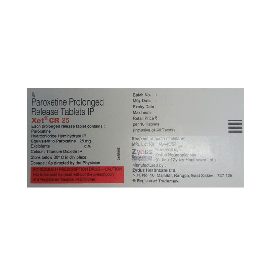 Xet CR 25 Tablet PR