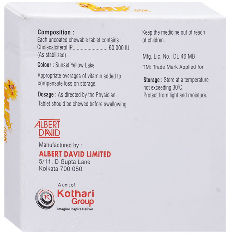 Dhup 60K Vitamin D3 Tablet