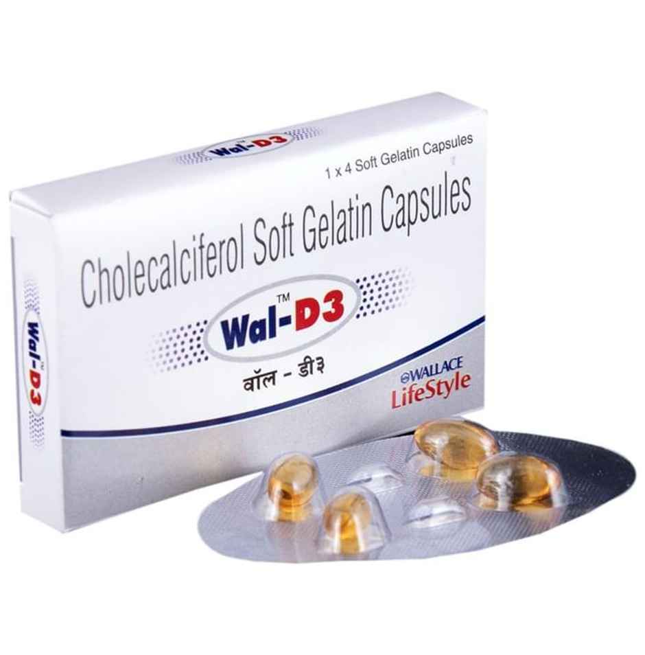Wal-D3 60000IU Vitamin D3 Soft Gelatin Capsule