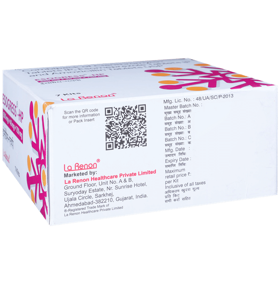 Esogress-HP 500mg+40mg+750mg Tablet