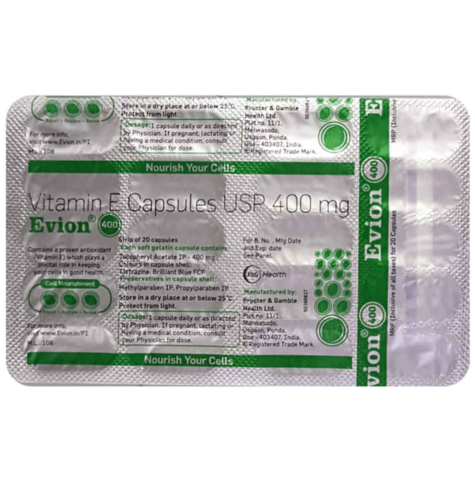 Evion 400 Soft Gelatin Capsule