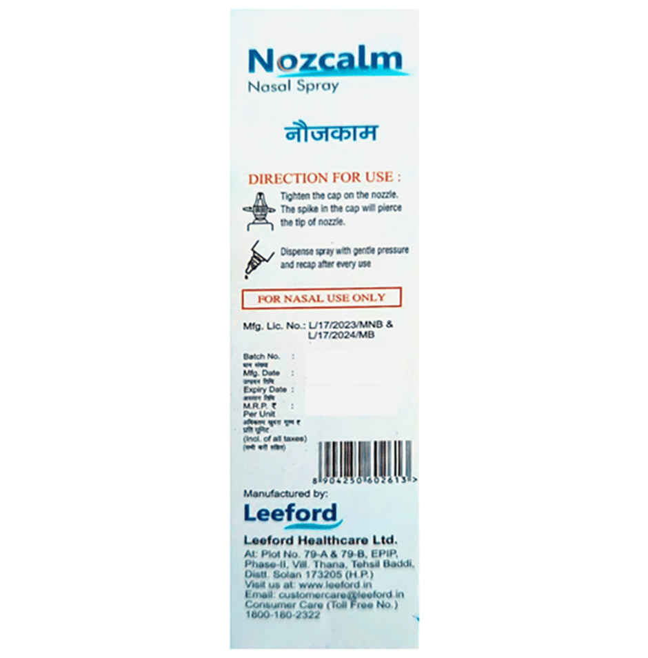 Nozcalm Nasal Spray