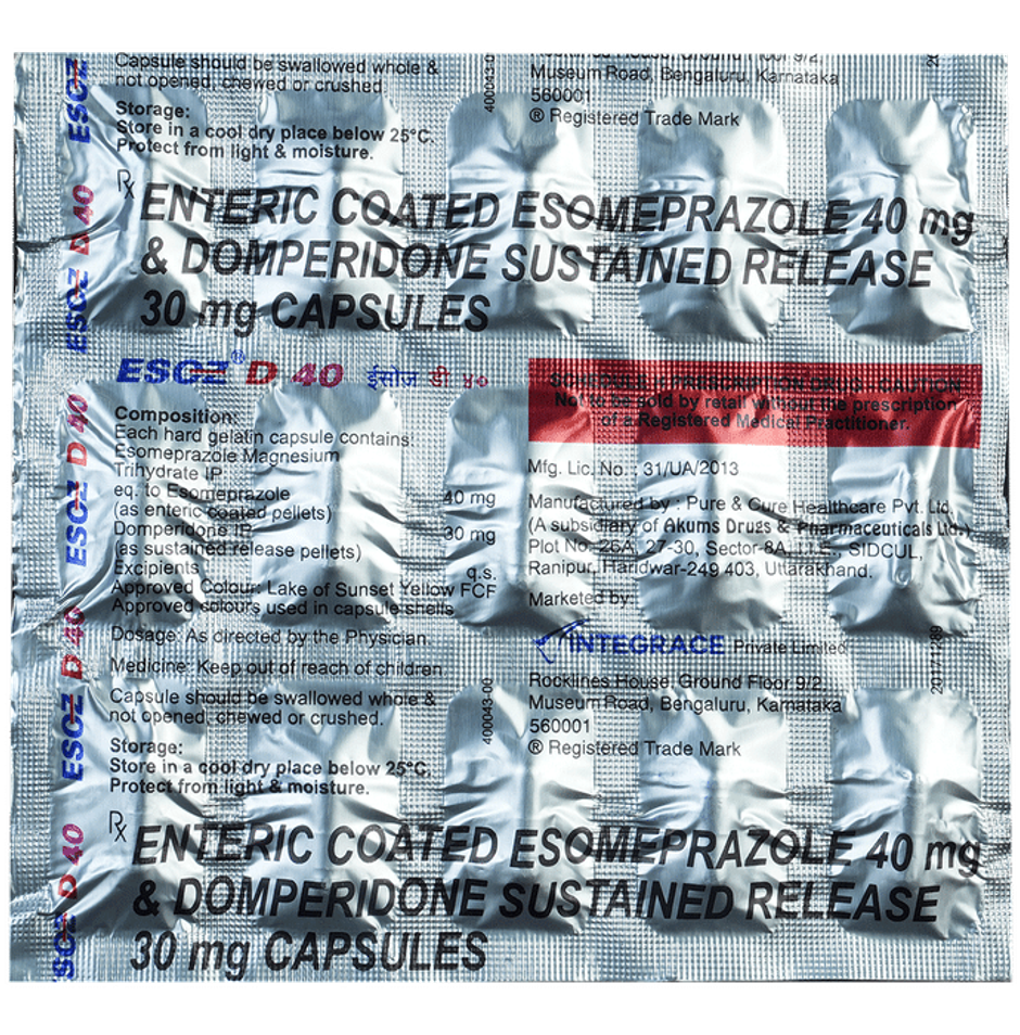 Esoz D 40 Capsule SR