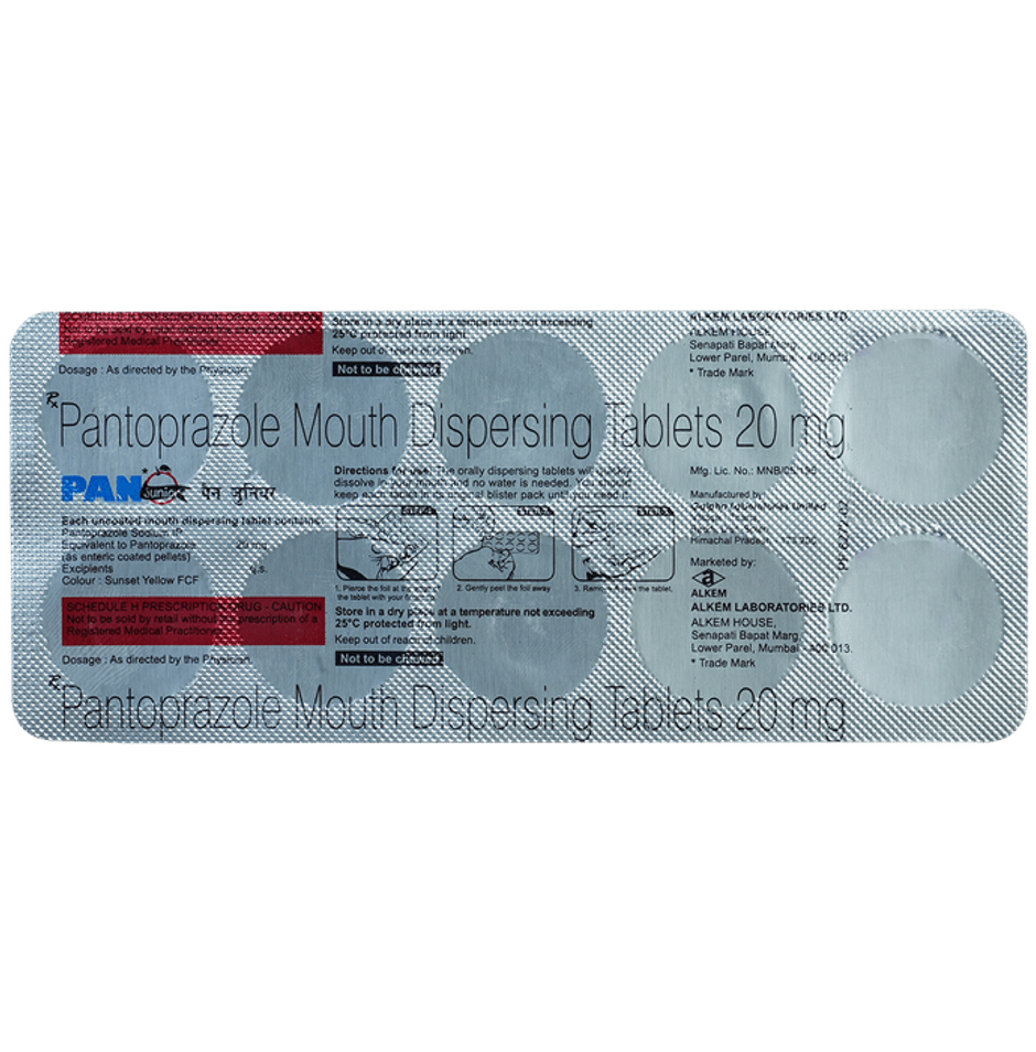 Pan Junior Orange Flavour Tablet MD