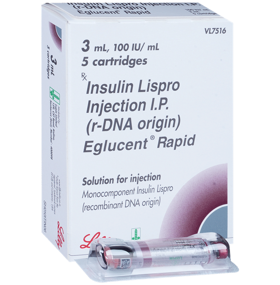 Eglucent Rapid 100IU/mL Solution for Injection
