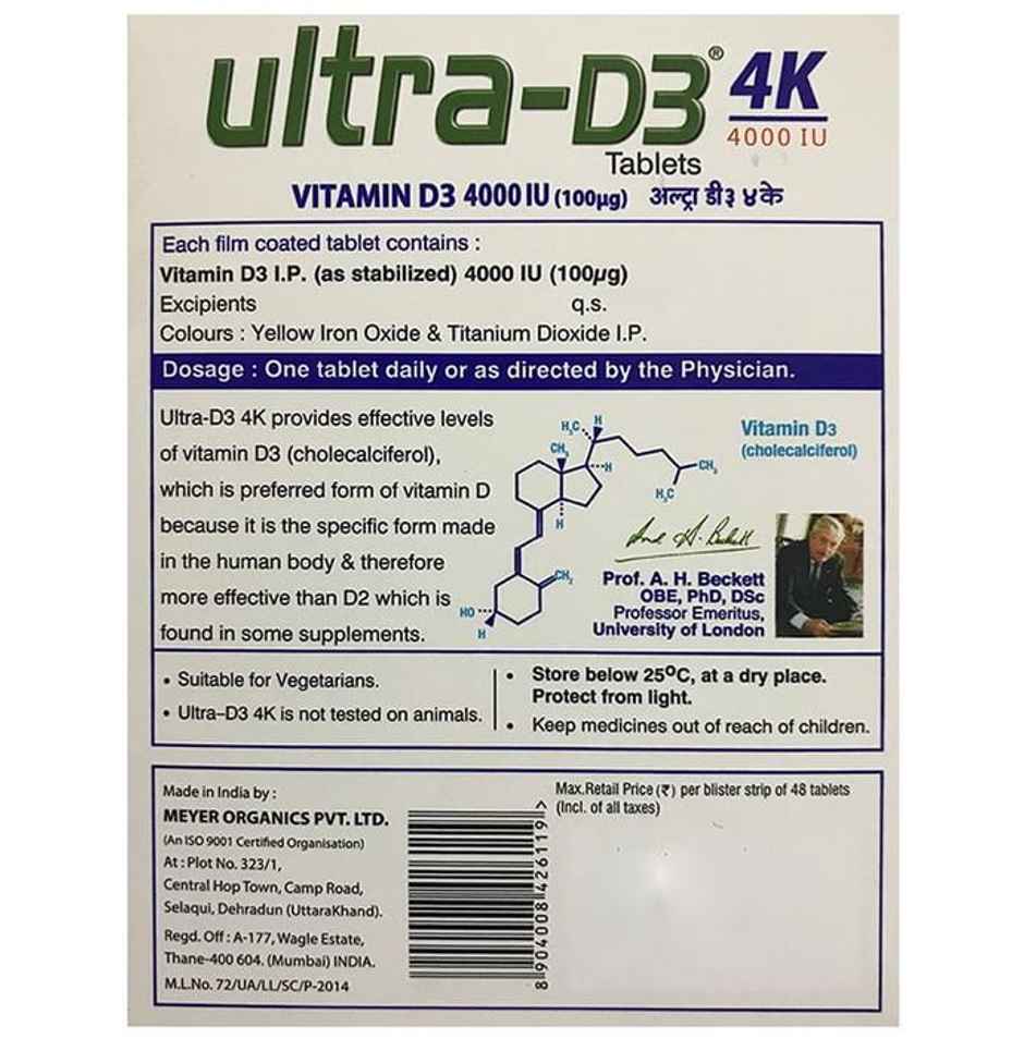 Ultra-D3 4000IU Vitamin D3 Tablet