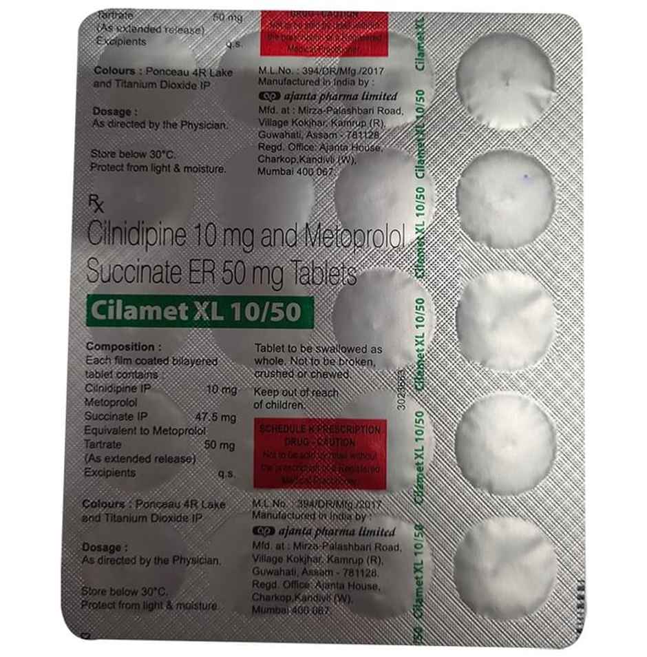Cilamet XL 10/50 Tablet ER