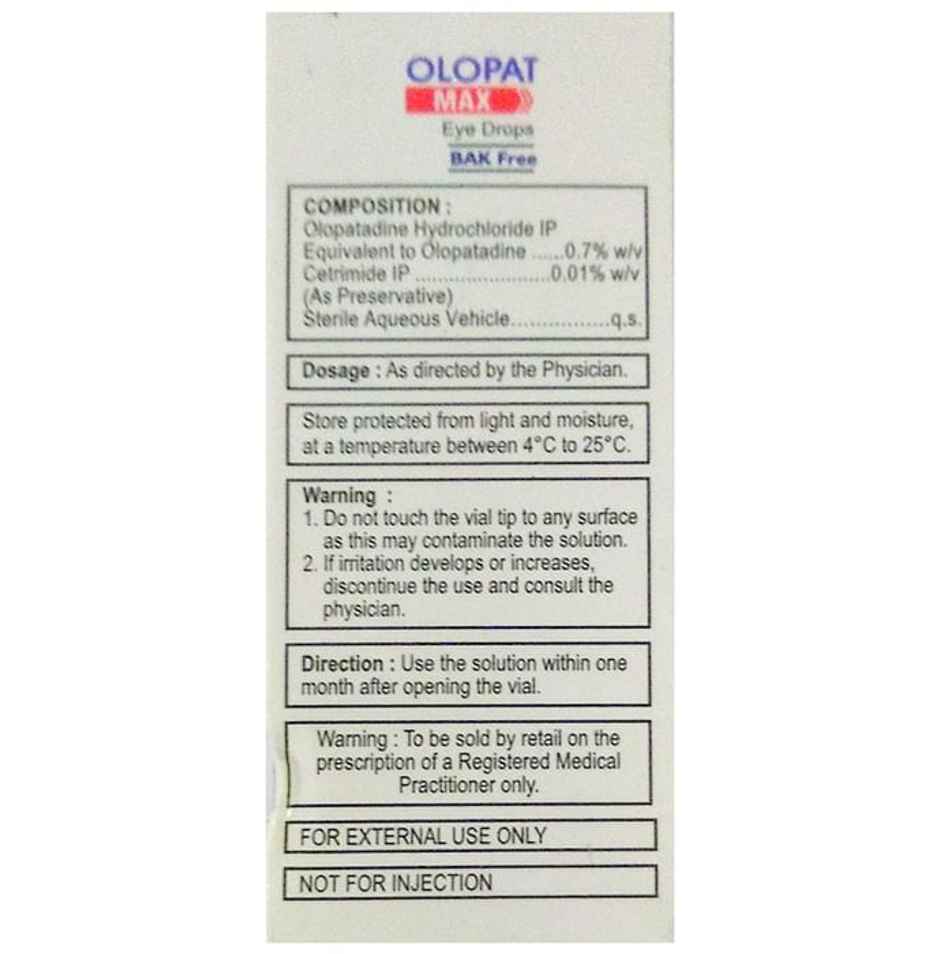 Olopat MAX BAK Free Eye Drop