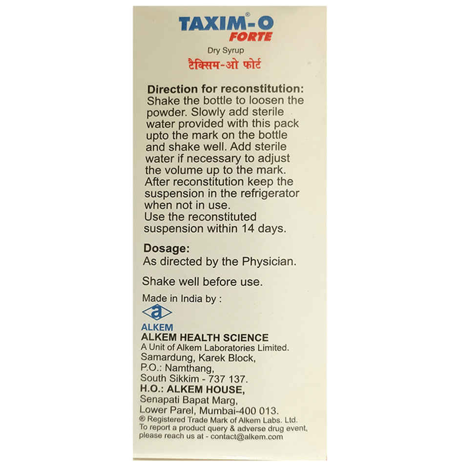Taxim-O Forte Dry Syrup