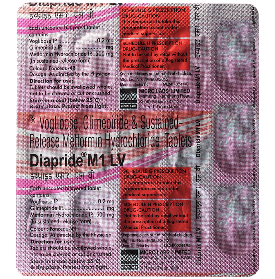 Diapride M1 LV Tablet SR