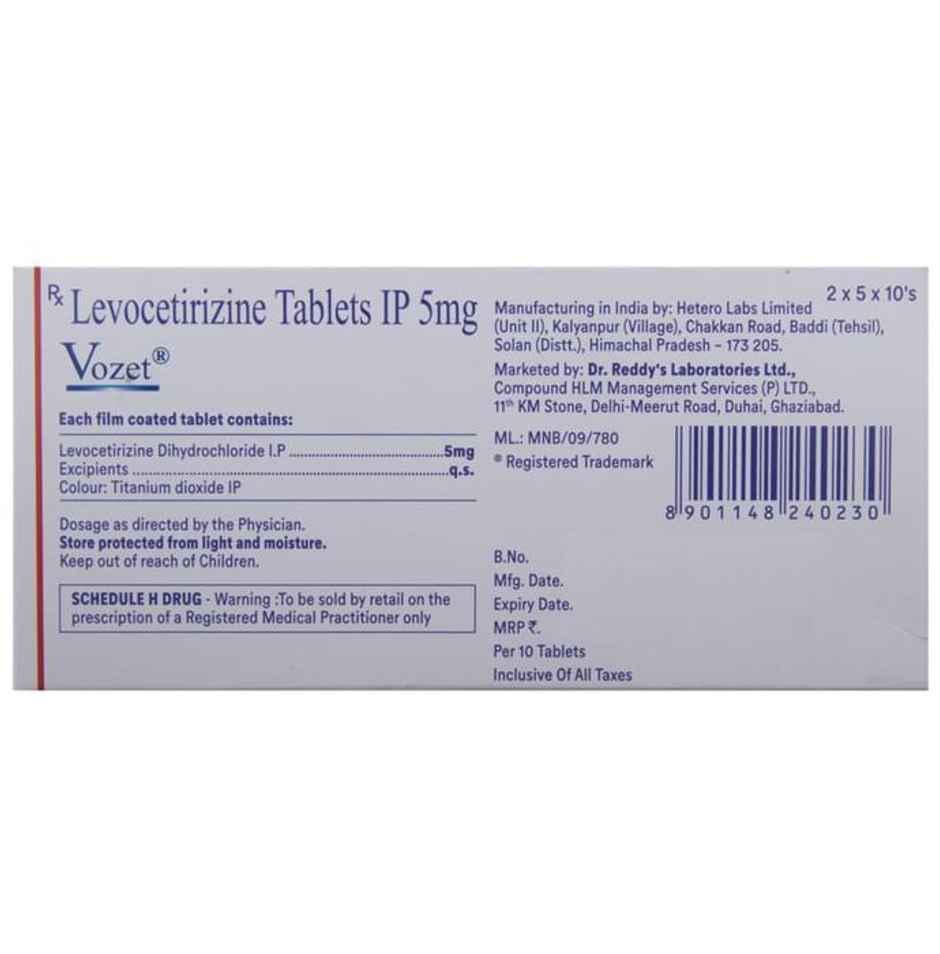 Vozet 5mg Tablet
