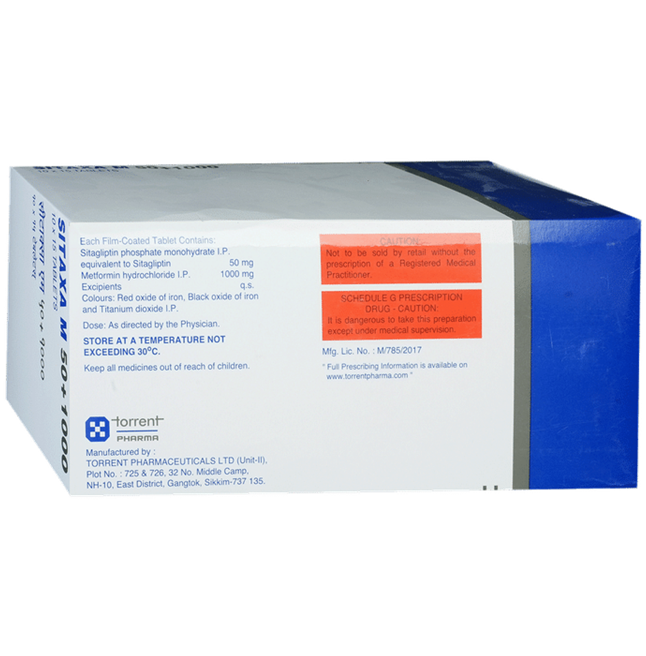 Sitaxa M 50+1000 Tablet