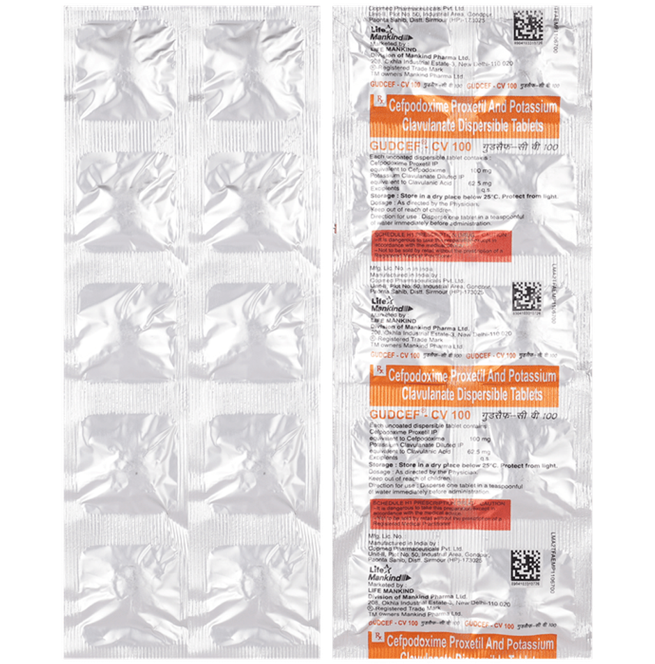 Gudcef-CV 100 Tablet DT