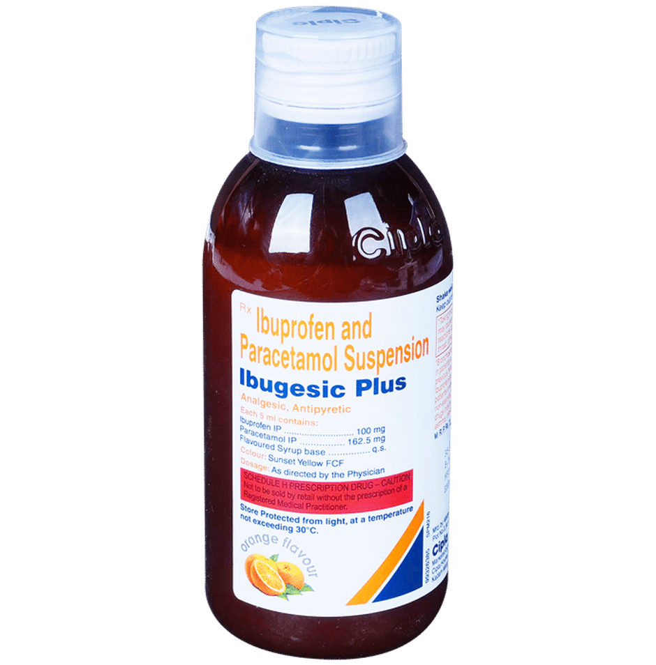 Ibugesic Plus Orange Flavour Oral Suspension 