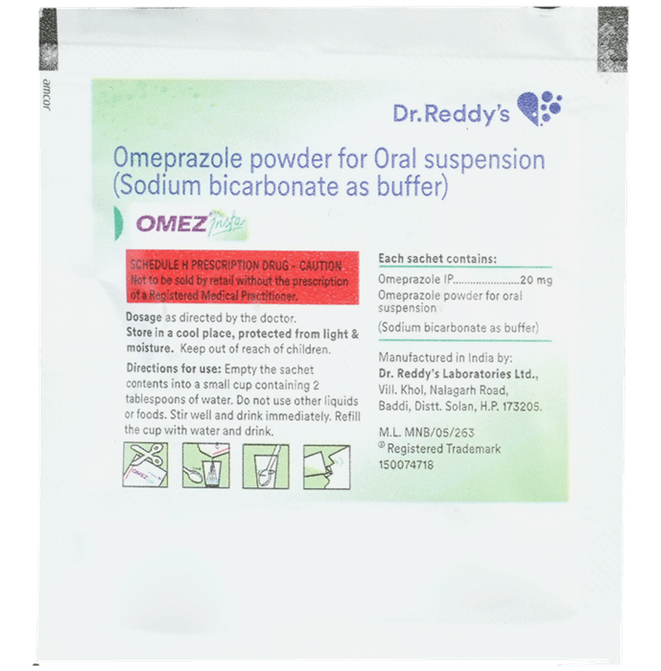 Omez Insta Mint Flavour Powder For Oral Suspension