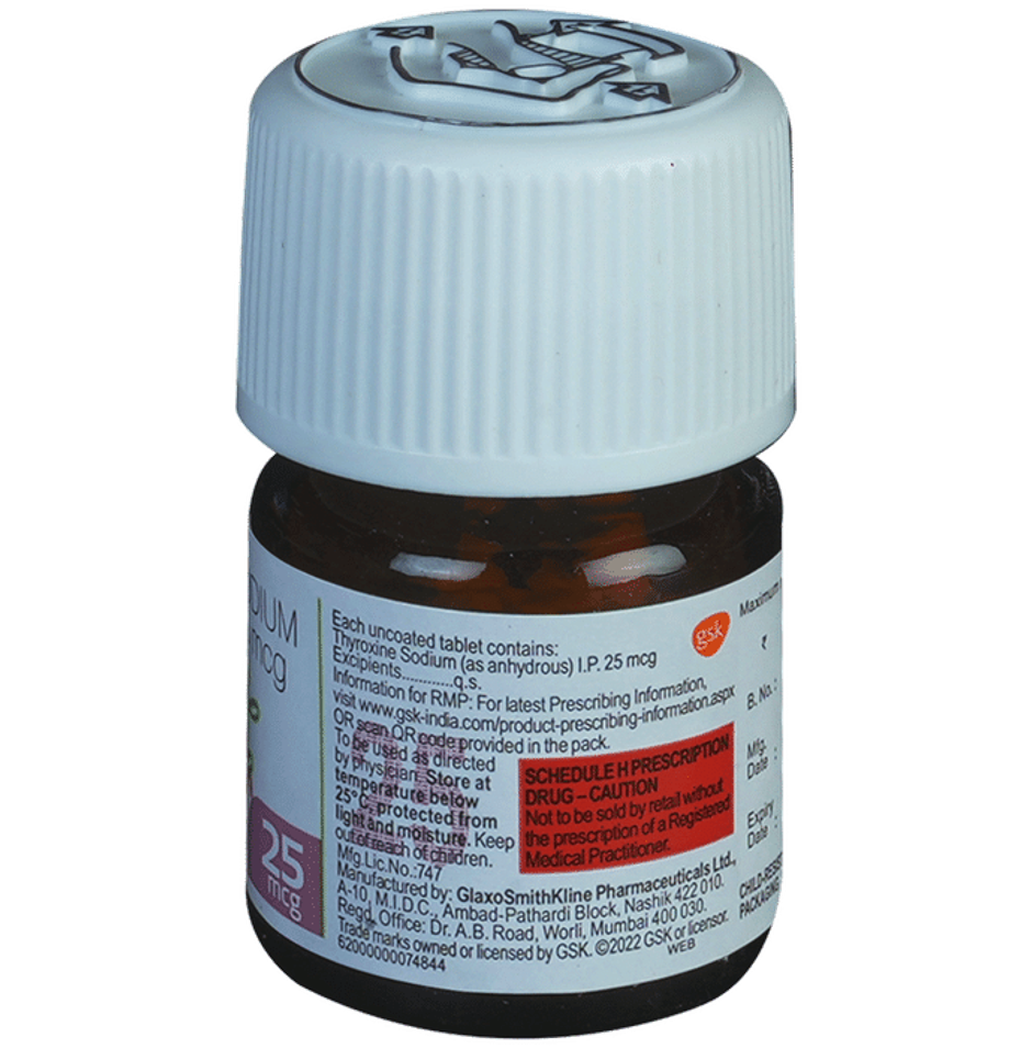 Eltroxin 25 mcg Tablet