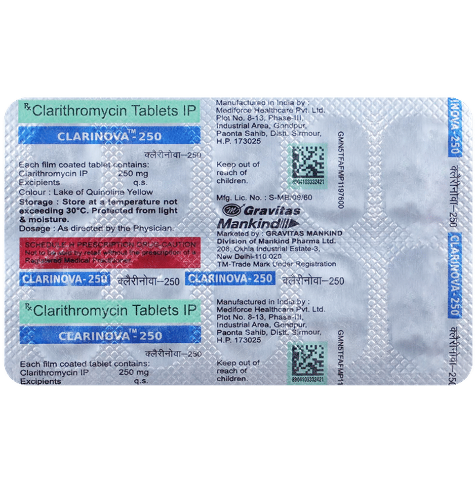 Clarinova-250 Tablet