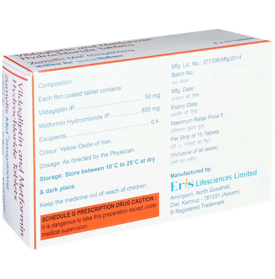 Zomelis Met 50mg/850mg Tablet
