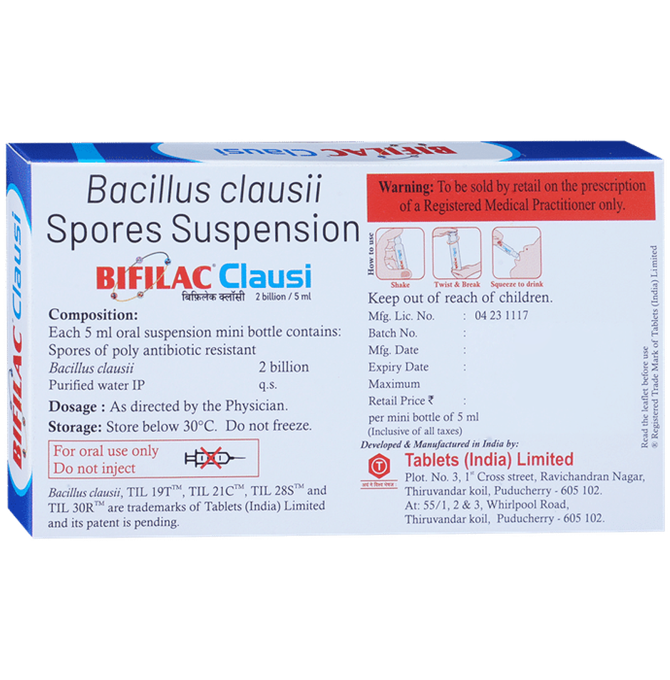 Bifilac Clausi Oral Suspension