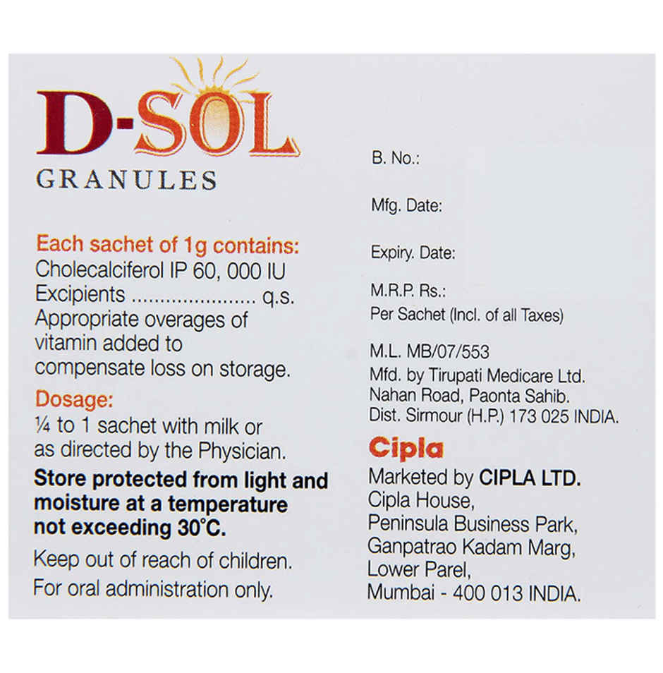 D-Sol Vitamin D3 Granules