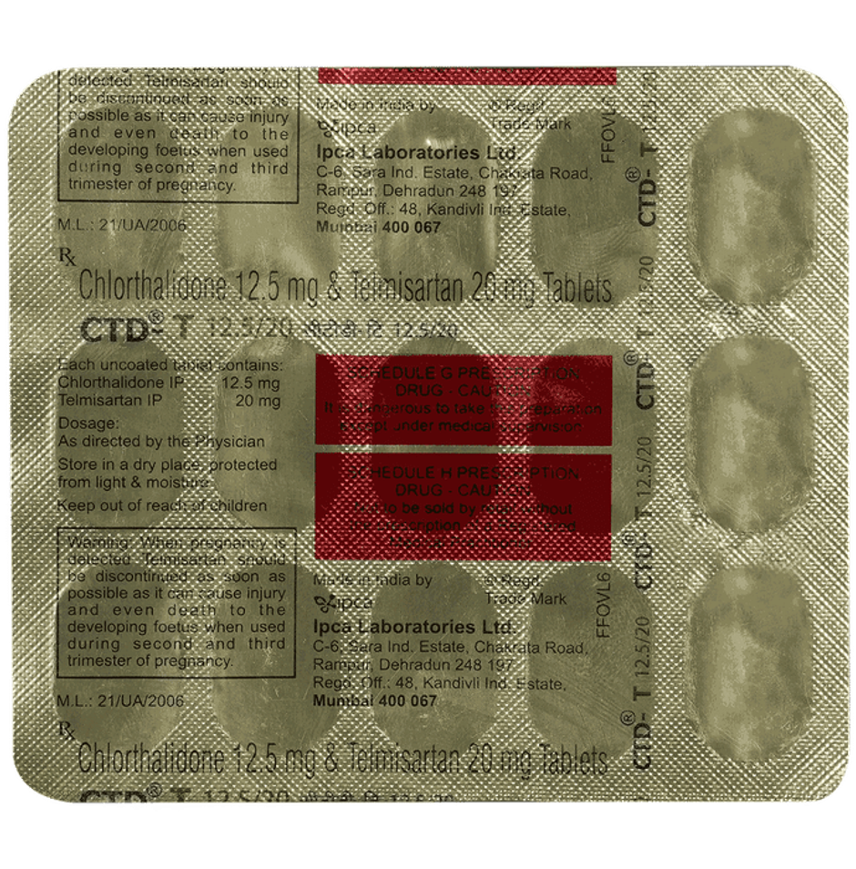 CTD-T 12.5/20 Tablet